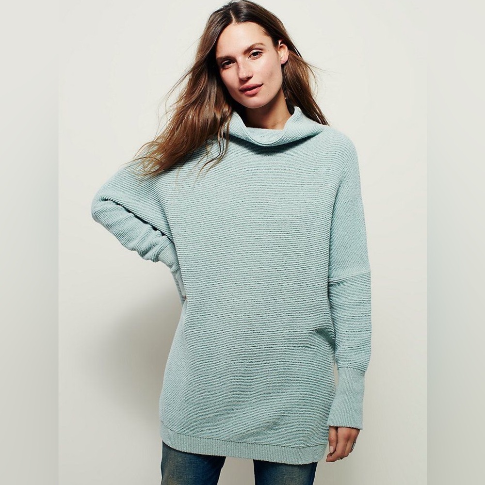 Free People Blue Ottoman Slouchy Tunic